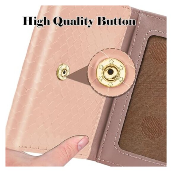 AUGUST 18 Small Trifold Slim Wallet ID/Photo Card Holder For Women - Picture 3 of 7